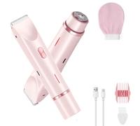 Rasoir Klyne, Rasoir Klyne Femme, 2025 New Rasoir Klyne - Le 2-En-1, éTanche, Rechargeable, AdaptéS Aux Peaux Sensibles, Gant Exfoliant Offert, Pour Une Peau Saine Et Douce Qui Dure (Rose)