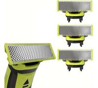 Rasoir Lame x4 Lames de remplacement en acier inoxydable compatible avec tous les rasoirs électriques OneBlade (modèle QP220/50)