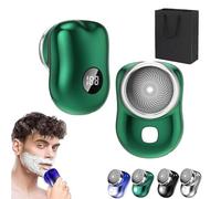 Rasoir Lureza, mini rasoir Lureza, mini rasoir électrique portable pour hommes et femmes, rasoir étanche ou, voyage lavable avec affichage numérique pour une utilisation à la maison(Green)