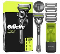 Rasoir manuel - GILLETTE - Labs - Barre exfoliante intégrée - 5 lames - Support mural magnétique