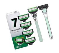 Rasoir manuel portable réutilisable en métal avec 5 pointes en acier inoxydable