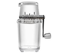 Rasoir Manuel pour broyeur de Glace Machine à Glace pilée en Acier Inoxydable Broyeur de Glace de Brise-Glace pour Concassage Rapide - dégager (Blanc)