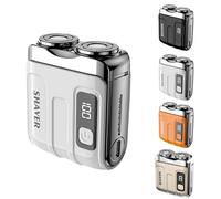 Rasoir Mazenzo R18 - Rasoir Electrique Portable Format Voyage, Tête de Rasoir Double Lame Flottante, Design Compact avec Coffret (Blanc)