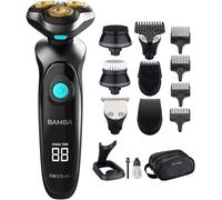 Rasoir Multigrooming Bamba Precisioncare Twistgroom 10 En 1, Base De Charge, Batterie Au Lithium, Lames En Acier Inoxydable Avec Revêtement En Titane, Écran Numérique Et Imperméable, Couleur
