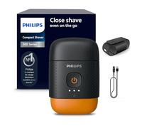 Rasoir Philips série 500 - électrique et compact, Lift & Cut, lames Dual SteelPrecision, têtes flottantes 3D, poils secs ou mouillés, étui de voyage, verrouillage, couvercle magnétique, modèle S595/05
