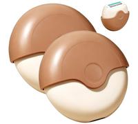 Rasoir portable à 3 couches avec couvercle rotatif, rasoir de voyage à triple lame humide et sec pour femme, outil de rasage lisse pour le visage, le corps, les jambes et les aisselles (2 pièces)