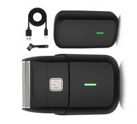 Rasoir portable avec batterie rechargeable et coupe unique, parfait pour les voyages d'affaires ou les vacances. Rasoir alternatif efficace.