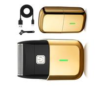 Rasoir portable avec batterie rechargeable et coupe unique, parfait pour les voyages d'affaires ou les vacances. Rasoir alternatif efficace.