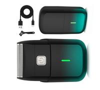Rasoir portable avec batterie rechargeable et coupe unique, parfait pour les voyages d'affaires ou les vacances avec chargement USB.