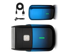 Rasoir portable avec batterie rechargeable et coupe unique, parfait pour les voyages d'affaires ou les vacances. Rasoir alternatif efficace.