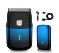Rasoir portable avec batterie rechargeable et coupe unique, parfait pour les voyages d'affaires ou les vacances avec chargement USB.