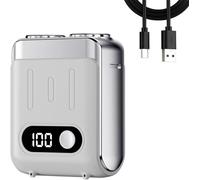 Rasoir portable, double tête lavable, rechargeable par USB, étanche, 100% étanche, avec écran numérique LED, idéal pour les hommes, à la maison comme en voyage.