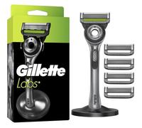 Rasoir pour homme - GILLETTE - GilletteLabs - Barre exfoliante intégrée - 1 manche 5 recharges - Support magnétique