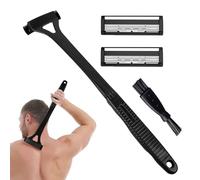 Rasoir pour le dos - Imperméable - Pour le corps - Extensible - Long manche - Pour peaux sensibles et épaissies - Pour homme