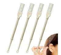 Rasoir pour poils du nez - Tondeuse à poils nasaux à 4 têtes double tête manuelle - Outil d'épilation nasal avec poignée confortable pour les voyages d'affaires, les voyages, la maison