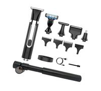 Rasoir Professionnel Sans Fil Pour Hommes Offrant 5 Fonctions, Y Compris Une Tondeuse De Nez Et Une Tige D ' Extension Flexible, Outil De Toilettage Multiple