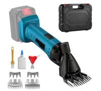 Rasoir sans fil compatible avec batterie Makita 18 V (sans batterie), ciseaux de rasage électrique avec 2 lames, 6 vitesses, kit d'entretien pour moutons, chèvres et bovins
