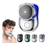 Rasoir tempête puissant 2023 pour homme, mini rasoir électrique rechargeable, taille portable, rasoir humide et sec, rasoir électronique étanche, adapté pour la maison, les voyages (bleu)