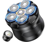 Rasoir Tete Chauve Homme,6D Tête Magnétique Rasoir Électrique Humide/sec étanche IPX7 Étanche Tondeuse Crane Chauve Type-C Rasoir Crane Homme Chauve avec Écran LED