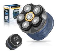 Rasoir Tete Chauve Homme, 6D Tondeuse Crane Chauve, Tondeuse Cheveux Hommes avec 6 Têtes de Rasoir Rotatives, Rasoir Crane Homme Chauve, Skull Shaver Lavable, Lame Magnétique, Facile à Nettoyer