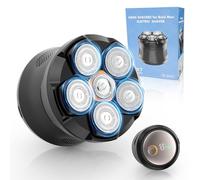 Rasoir Tete Chauve Homme, Rasoir Electriques Hommes, 6D Flexible Tête de Rasage, Tête Magnétique, Utilisable à sec et Sous L'eau, port USB-C, pour Hommes Chauves avec Écran LED. (B)
