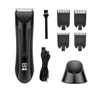 Rasoir Thomyle, Thomyle Tondeuse Intime, Électrique Râpe Pieds Professionnelle, Moteur Puissant & Lame Céramique Médicale, IPX7 Étanche, Phare LED Intégré, Recharge USB-C (Noir)