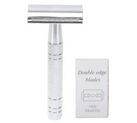 Rasoir Vintage Manuel à Barbe Double Tranchant pour Hommes | Léger et Portable, Poignée Confortable en Alliage de Zinc et Aluminium, Usage Maison et Barber Shop