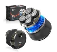 Rasoirs de tête pour hommes chauves, rasoir magnétique 5D, moteur haute vitesse 10 000 tr/min pour un rasage rapide, rasoir étanche pour une utilisation humide/sèche, affichage LED, rasoir électrique