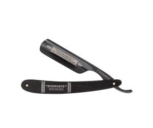 Rasoirs droits 6/8" carbon | Bismarck | ébène | incrustation d'argent