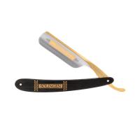 Rasoirs droits 6/8" carbon | Bismarck | ébène | incrustation or