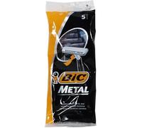 Rasoirs jetables - BIC - Métal Barbes Difficiles - 1 lame - Barre protection inox - Lot 5 unités