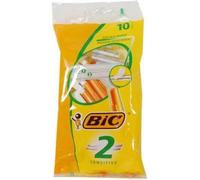 Rasoirs jetables - BIC - Sensitive - 2 lames - Hypoallergénique - 10 unités