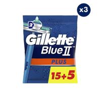 Rasoirs jetables - Gillette - Blue II Plus - 3x20 - Confort optimal - Pour homme