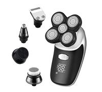 Rasoirs, Kit de rasage électrique multifonction 5 en 1 for hommes, rasoir électrique humide et sec, rechargeable, for barbe, nez et poils