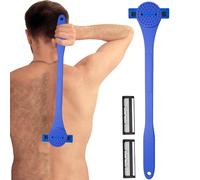 Rasoirs pour le dos pour homme | Outil de coupe portable | 2 en 1 doux pour la peau, le corps et les poils du dos, outil de toilettage pour la douleur - Rasage | L'épilateur ultime pour le dos pour