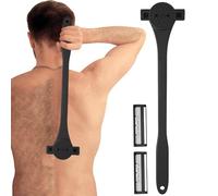 Rasoirs pour le dos pour homme | Outil de coupe portable | 2 en 1 doux pour la peau, le corps et les poils du dos, outil de toilettage pour la douleur - Rasage | L'épilateur ultime pour le dos pour