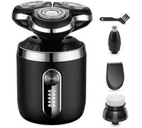 Rasoirs, Rasoir électrique for hommes, étanche, sans fil, rotatif 3D, rechargeable par USB, for barbe et cheveux