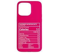 Raspberry Nutrition Facts Graphique Étiquette Nerdy Fruit Coque pour iPhone 15 Pro Max