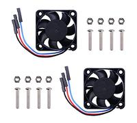 Raspberry Pi 2PCS PWM Ventilateur à vitesse réglable, contrôle de la vitesse du ventilateur 40mm DC 5V radiateur refroidisseur pour Raspberry Pi (Noir)