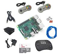 Raspberry Pi 3 Complete Starter Kit + 2 morceaux de console de jeu -- 64G