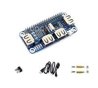 Raspberry pi 4 Port USB HUB HAT Compatible With USB2.0 1.1 For Various Version of Raspberry Pi Perfectly Fit Zero / Zero W / Zero WH Serial Debugging Onboard USB to UART