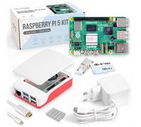 Raspberry Pi 5 8 Go Starter-Set | Édition 128 Go | Alimentation 27W | Boîtiers Officiel avec Ventilateur | Câble Micro HDMI 4K 1 m