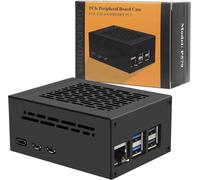 Raspberry Pi 5 Boîtier Case (P579)Support PCIe M.2 NVMe SSD Shield Top X1001/X1004/X1003/X1012/X1015/X1000/M901/M300 & Raspberry Pi 5 Active Cooler