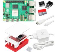 Raspberry Pi 5 Kit de démarrage 8 Go | Bloc d'alimentation USB-C 45 W | Boîtier avec ventilateur | Carte SD 64 Go | Câble Micro HDMI 4K | Raspberry Pi 5 8 Go de RAM