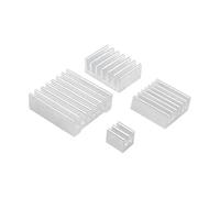 Raspberry Pi 5 Lot de 4 dissipateurs thermiques en aluminium argenté Dissipation efficace de la chaleur pour une performance optimale et une longue durée de vie Autocollant passif