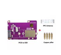 Raspberry Pi 5 PCIe vers M.2 NVMe SSD,prend en charge Gen2/3,taille adaptée 2230 2242 2280 PCIE SSD 6 000 cartes pour Pi5 RPi 5 - Type 2242 Size