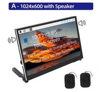 Raspberry Pi-Écran tactile LCD IPS de 10.1 pouces,avec support pour RPI 4 modèle B 3B + 3B,1024x600,1280x800 - Type A 1024x600