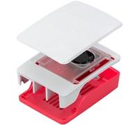 Raspberry Pi® Boîtier pour ordinateur monocarte convient pour: Raspberry Pi® 5 B rouge, blanc