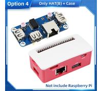 Raspberry Pi PoE Ethernet HUB HAT 3 x USB 2.0 Ports RJ45 Stérilisation 3PG RTL8152B Compatible pour Raspberry Pi ontariW WH 1.3 - Type HAT(B)and Case