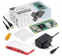 Raspberry Pi Zero 2 W Starter-Kit | Boîtier Officiel avec 3 couvercles | Bloc d'alimentation 13 W | Câble Mini HDMI 1m | Câble pour caméra | Pieds en Caoutchouc | Raspberry Pi Zero 2 W 512 Mo de RAM